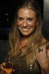 Georgie Thompson enjoys Charles Heidsieck Champagne at the Stephen Webster Malaria No More event